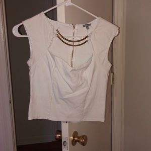 White crop top